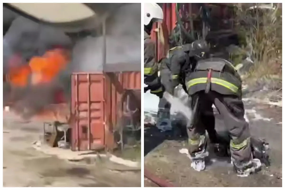 Өскеменде құтқарушылар өрттен 6 баллон шығарып, жарылыстың алдын алды