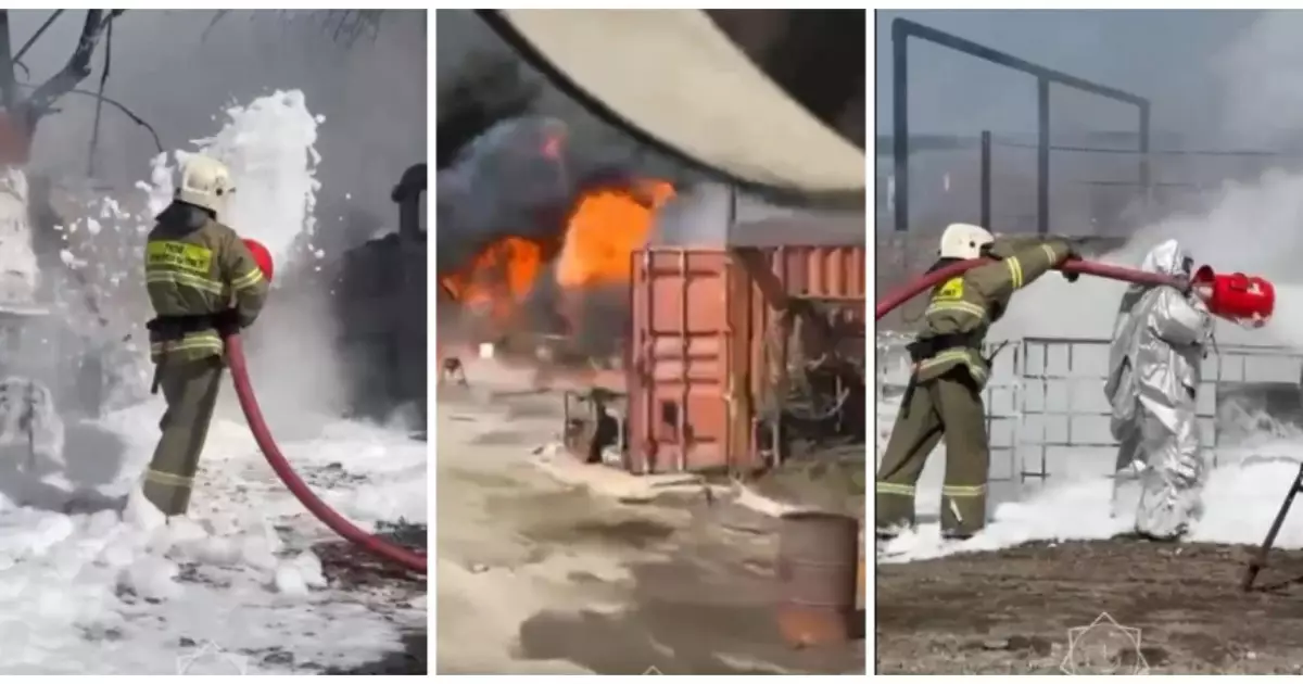   Өскеменде өрт сөндірушілер алапат жарылыстың алдын алды   