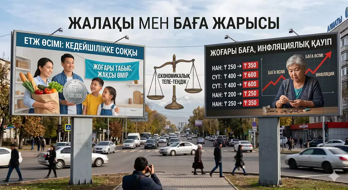 Жалақы мен баға жарысы: Ең төменгі жалақы өсімі кедейшілікті жоя ма, әлде инфляцияны үдете ме?