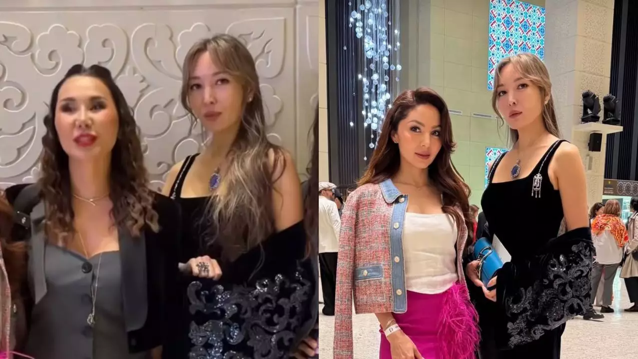 "Көзін алмай қарап жүр": Назарбаевтың тоқалы сән көрсетілімінде төбе көрсетті (ФОТО)