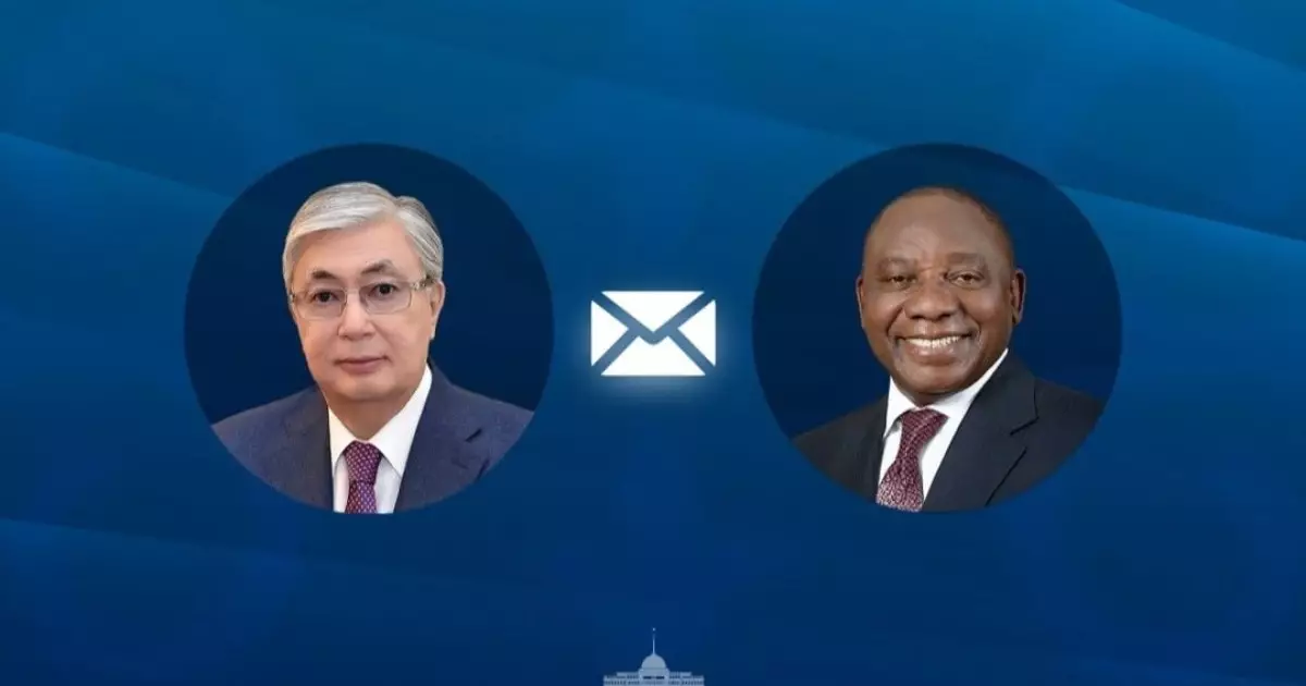  Тоқаев Оңтүстік Африка Республикасының Президентіне құттықтау жеделхатын жолдады 