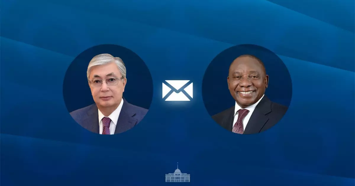   Қасым-Жомарт Тоқаев Оңтүстік Африка Республикасының Президентіне құттықтау жеделхатын жолдады   