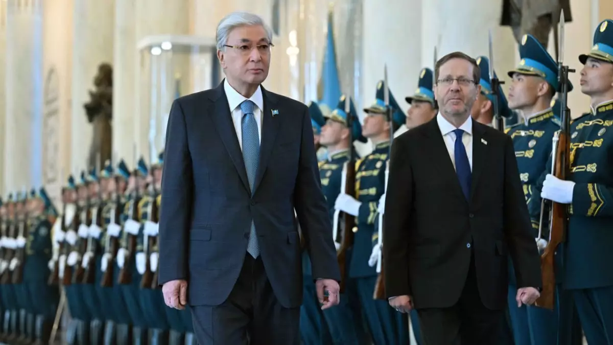 Ақордада Израиль Президенті Ицхак Герцогты салтанатты қарсы алу рәсімі өтті