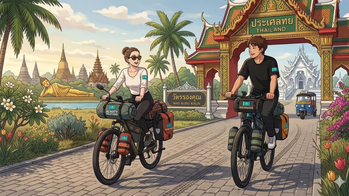 Казахстанская пара 7 месяцев ехала на велосипедах до Малайзии