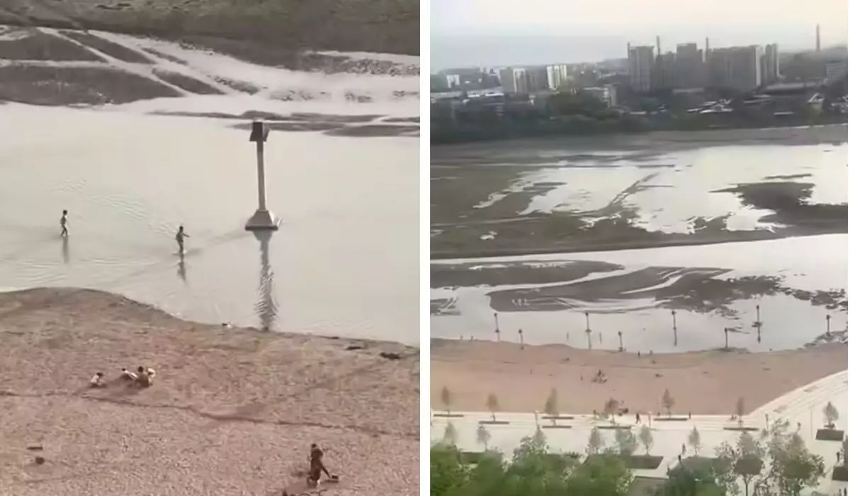 Алматыда балалар Сайран көліне шомылды: ТЖД желіде тараған видеоға пікір білдірді