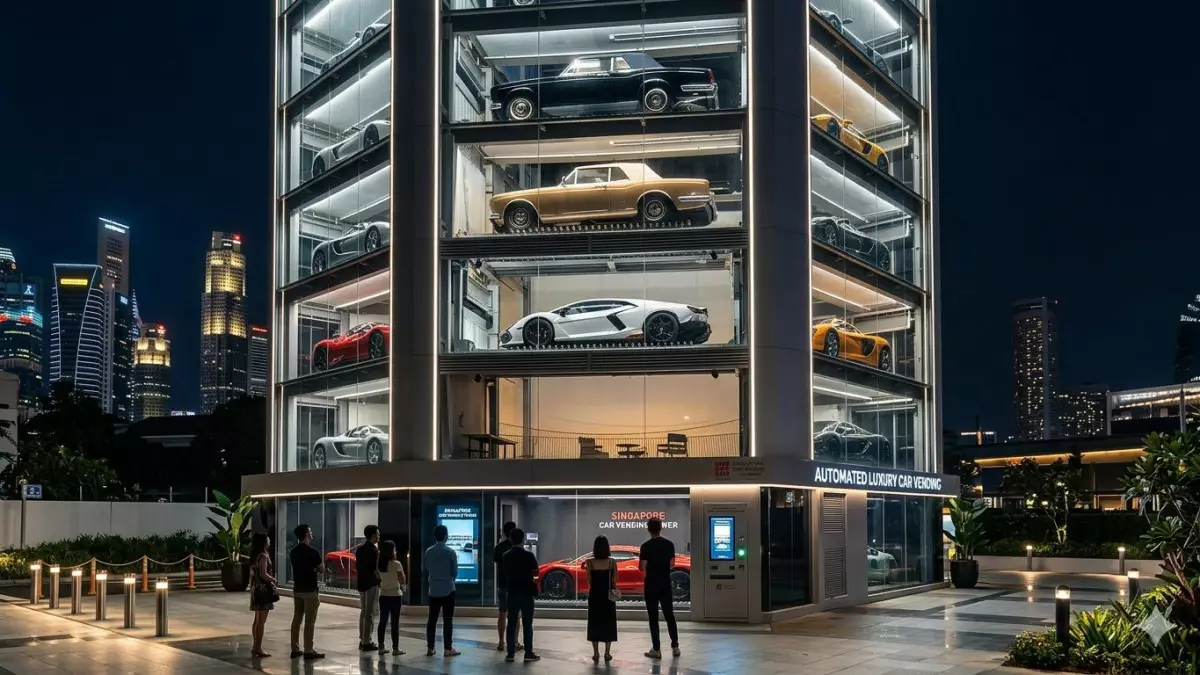 В Сингапуре суперкар можно купить как банку колы из автомата