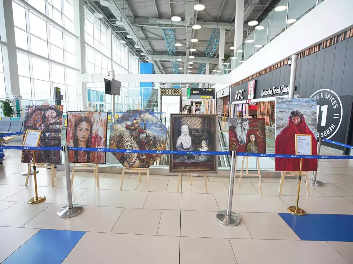 Алматы әуежайында заманауи өнер көрмесі ашылды