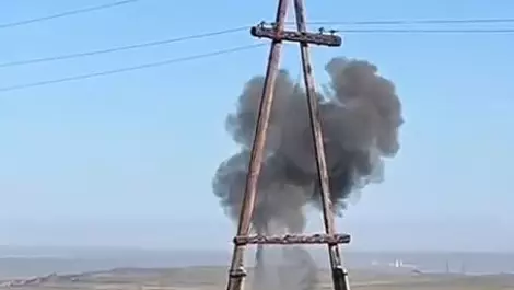 Под Актобе нашли обломки беспилотника: момент взрыва попал на видео