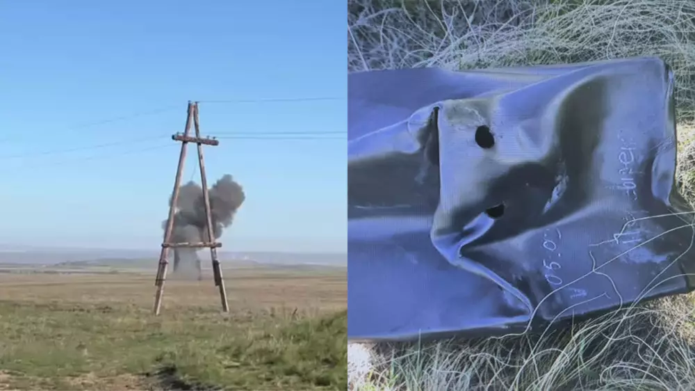 “Хлопок и дым“. Падение беспилотника сняли на видео в Актюбинской области