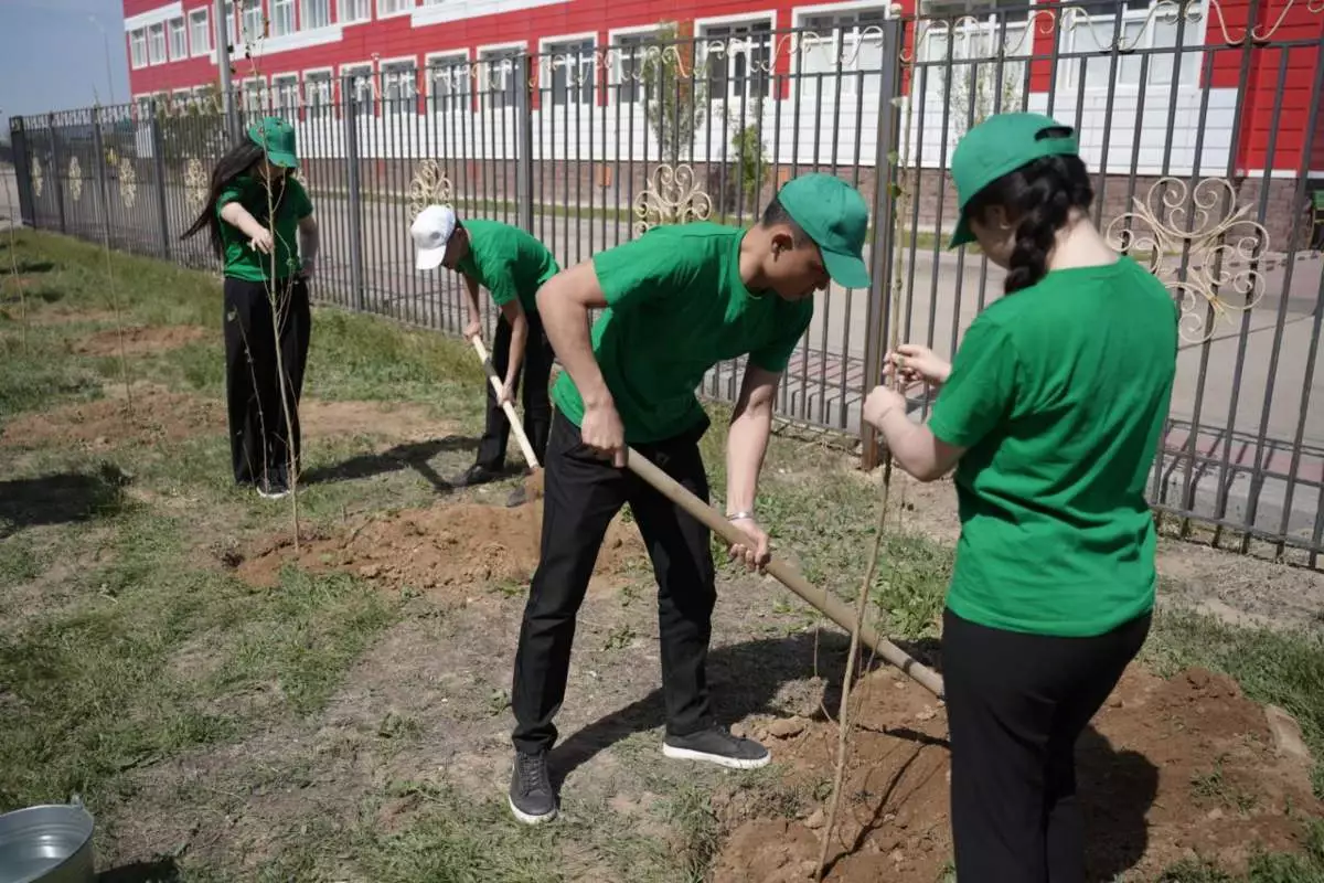 "Таза Қазақстан": Ұлытауда "Түлектердің ағаш отырғызу" эко-челленджі өтті