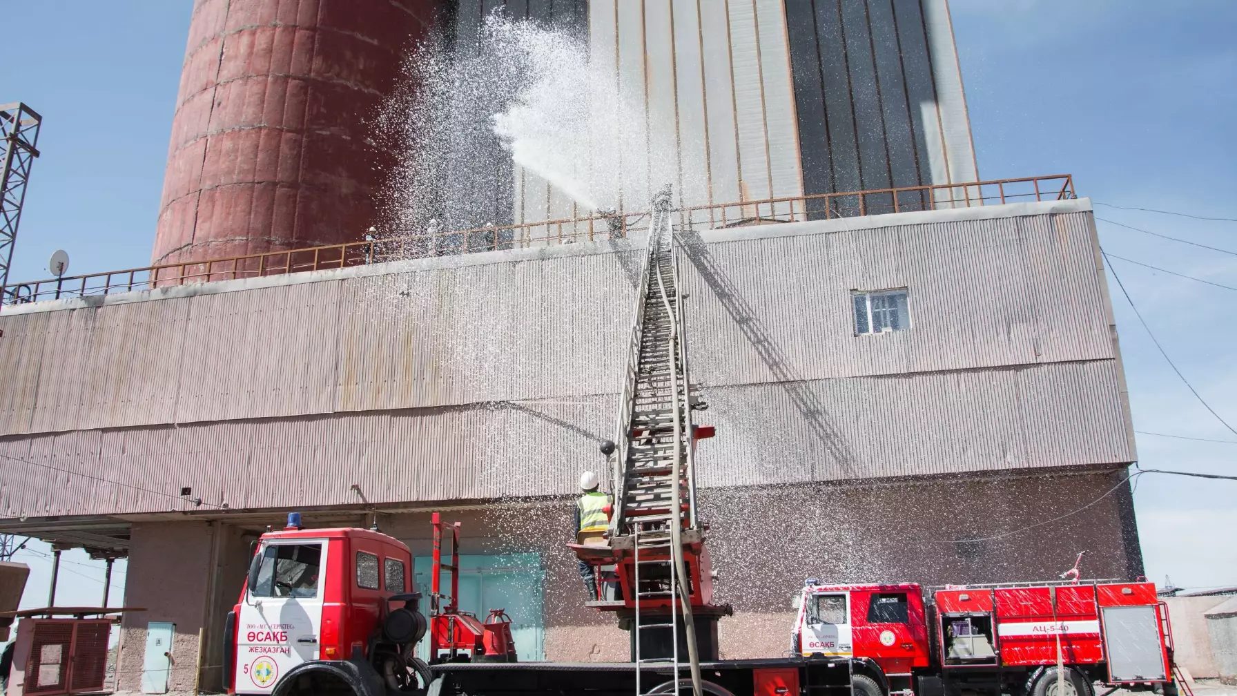 Қазақмыс кеніштегі өртті сөндіру бойынша оқу-жаттығу өткізді