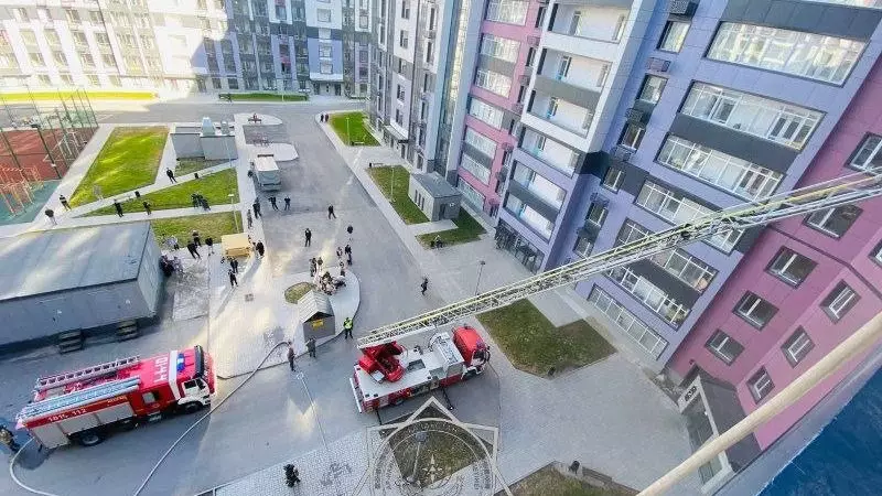 Пожар произошел в ЖК в Астане