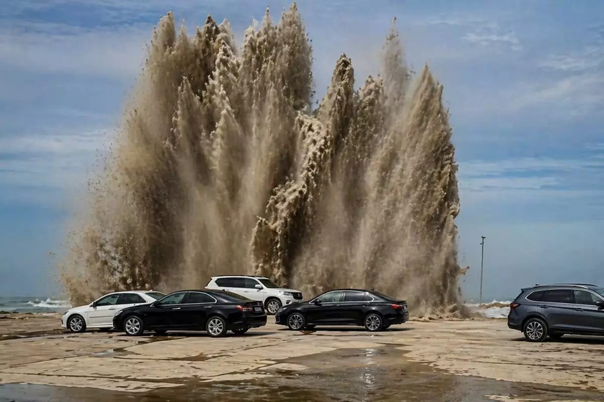 В Мангистау прорвало трубопровод: вода забила фонтаном на объекте "Озенмунайгаз"