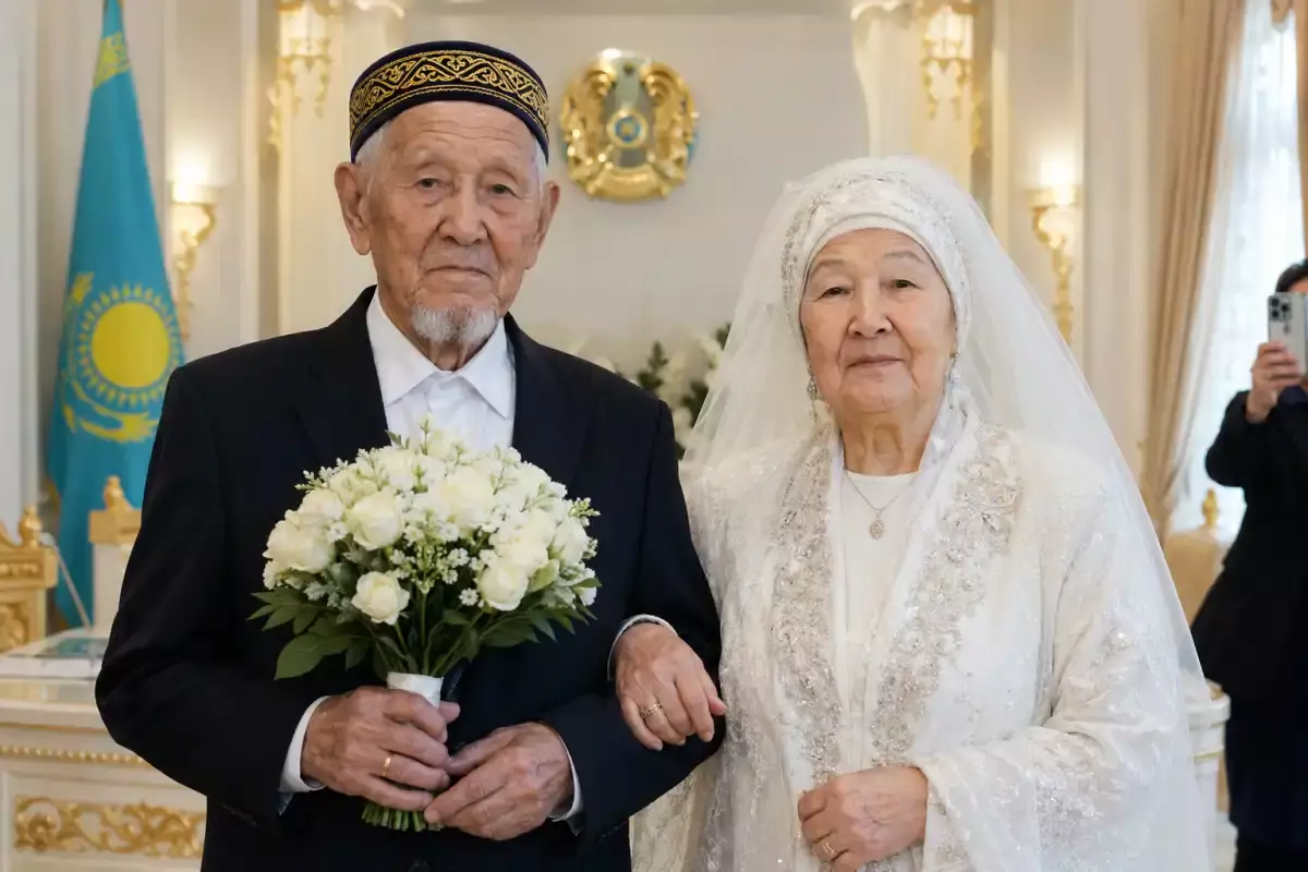 Алматыда 92 жастағы қазақстандық үйленді