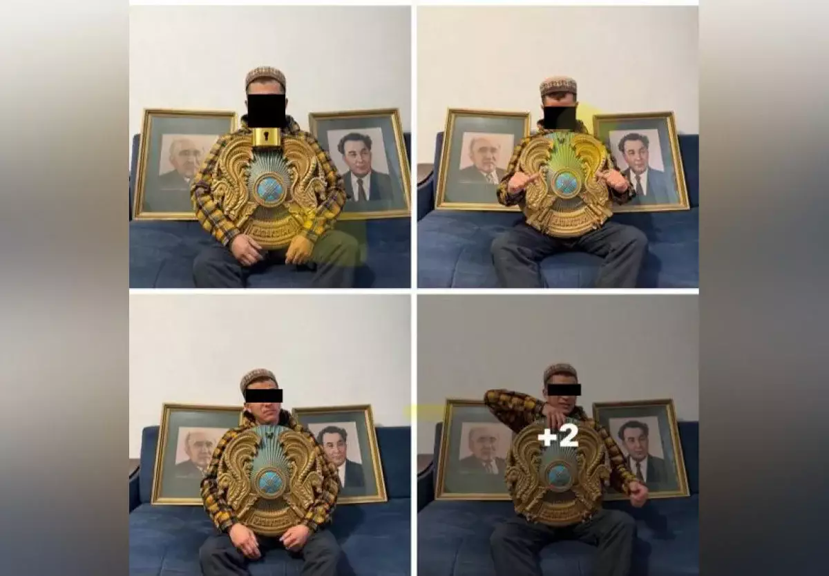 Полиция Жетысу объяснила наказание блогера, забравшего герб с мусорки