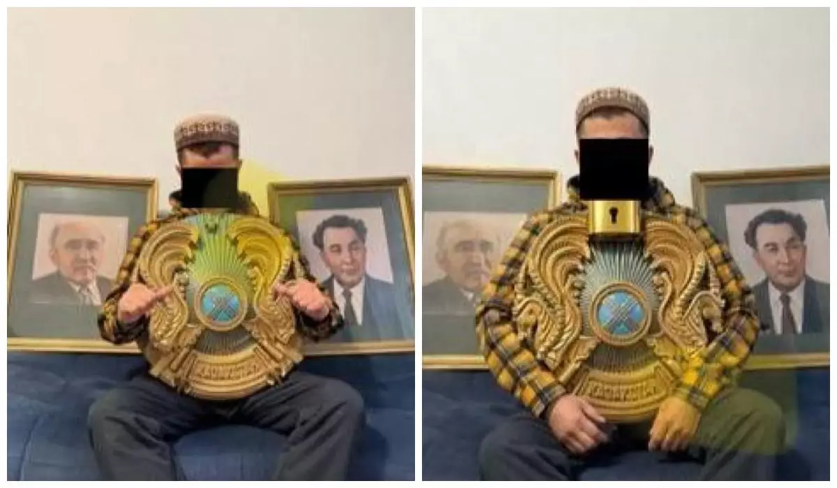 Қоқыстан елтаңба тауып алып, үйіне іліп қойған: Полиция блогерге не үшін айыппұл салынғанын түсіндірді