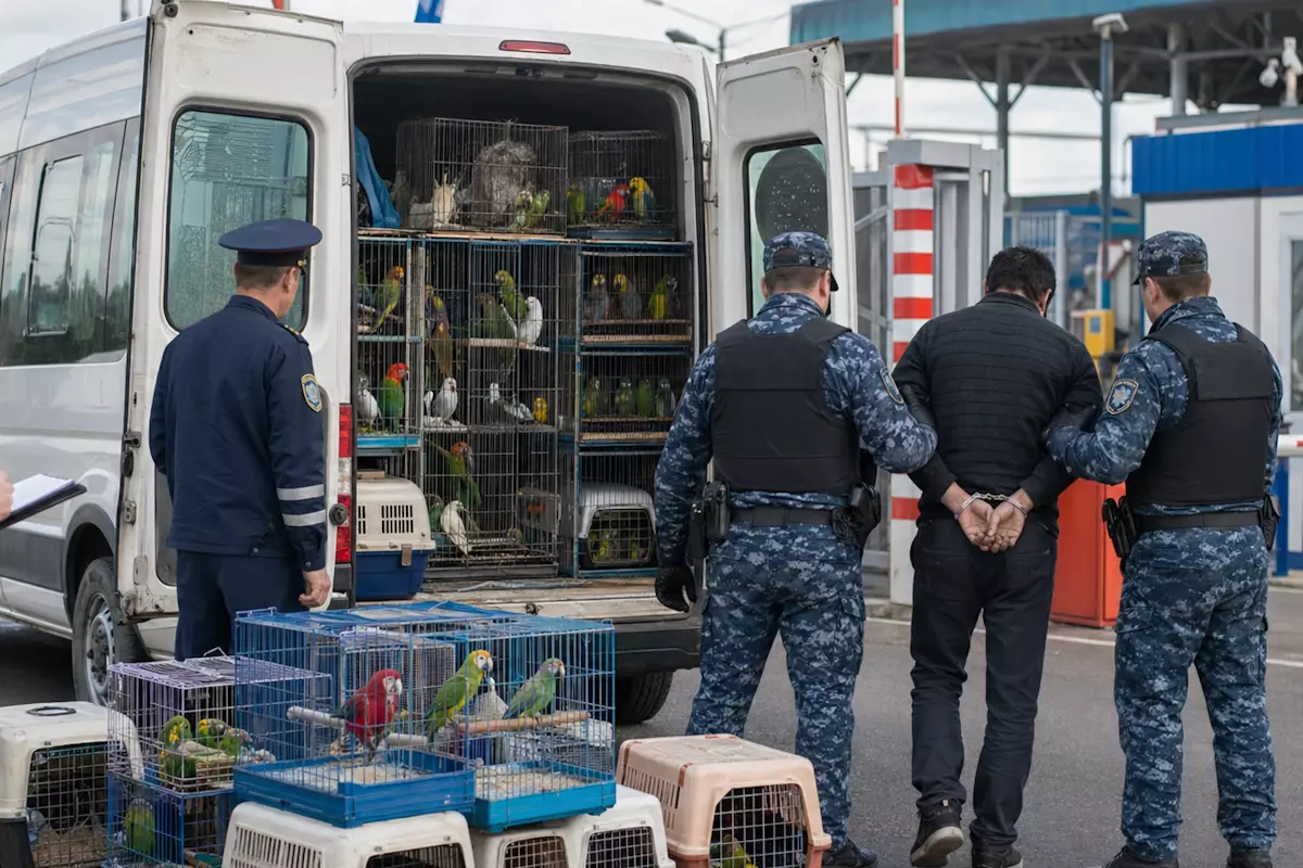 Сотню попугаев пытались провезти через границу с Казахстаном