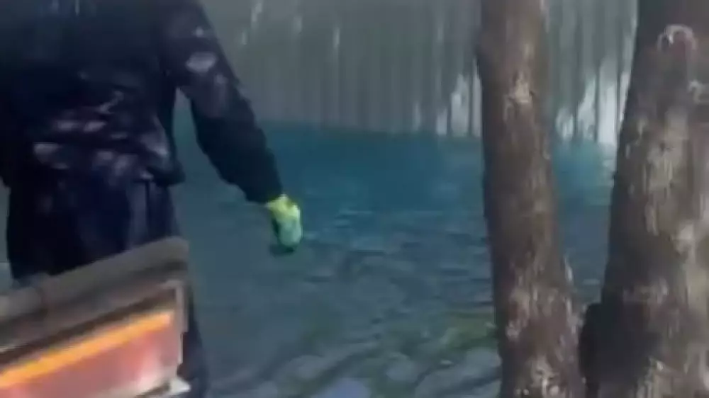 “Окрашивание“ воды в фонтане возмутило алматинцев - акимат объяснил, что происходит