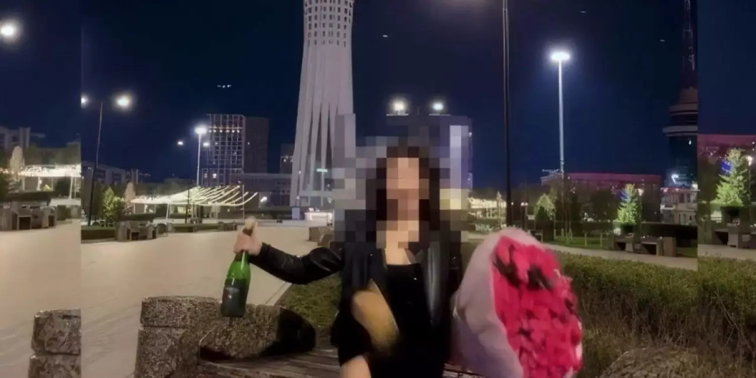  Бәйтерек алдында ішімдік ішіп видео түсірген қыздар жазаланды