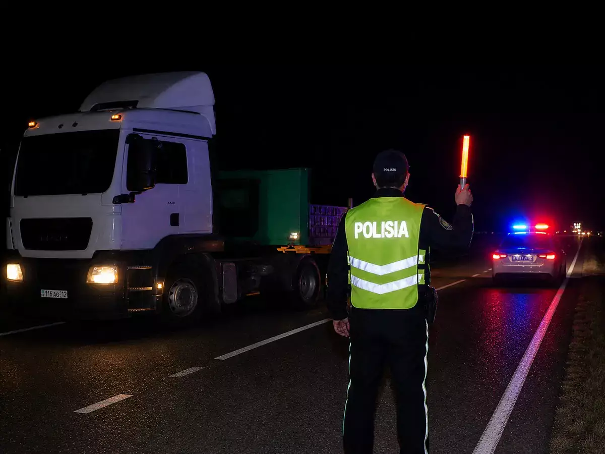 Лопнуло колесо на трассе: в Мангистау полиция оказала помощь оказавшемуся в беде водителю - новости на Lada.kz 02.05.2026