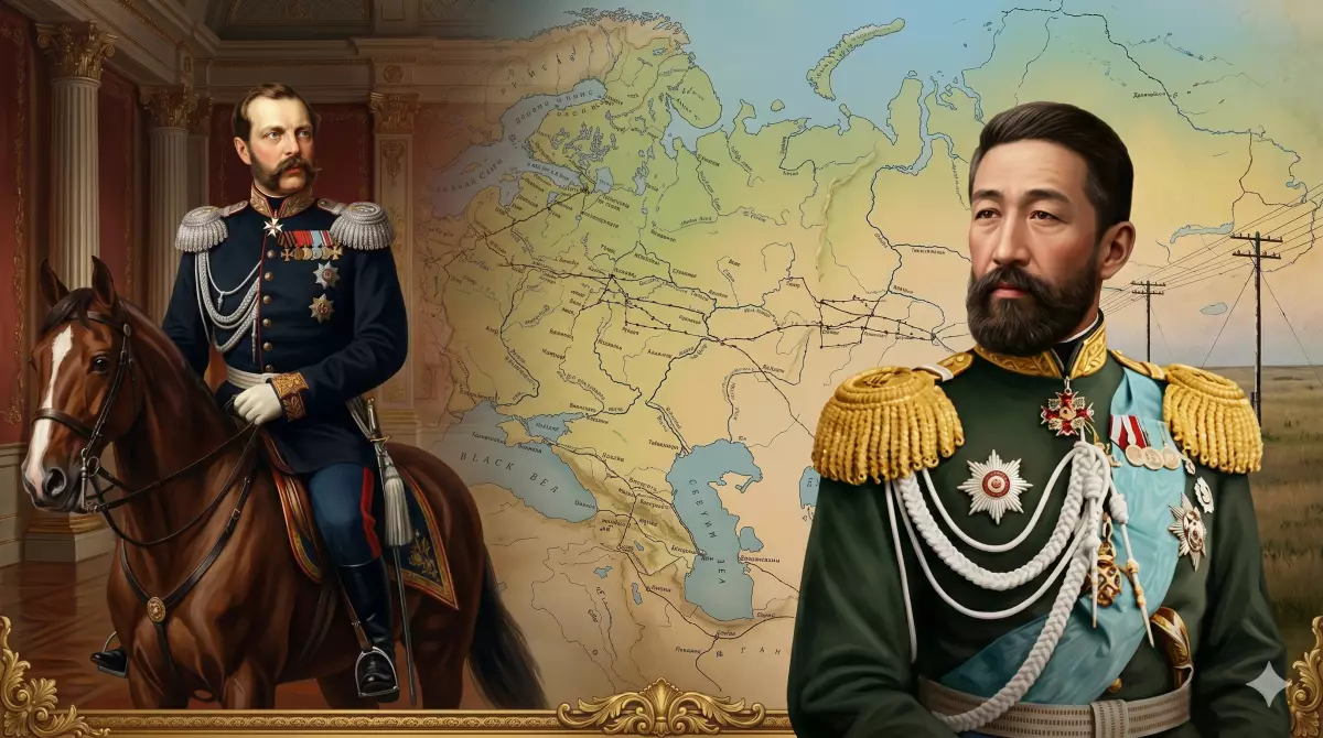Казахский генерал в личной свите русского царя