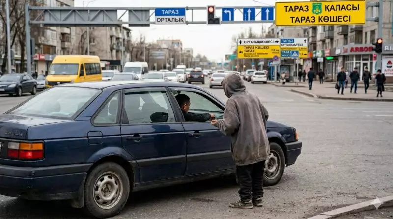 Мать из Тараза оштрафовали за попрошайничество сына на городских перекрестках