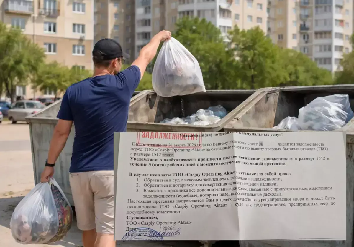Уведомления о долгах за вывоз мусора пришли жителям Актау - новости на Lada.kz 04.05.2026
