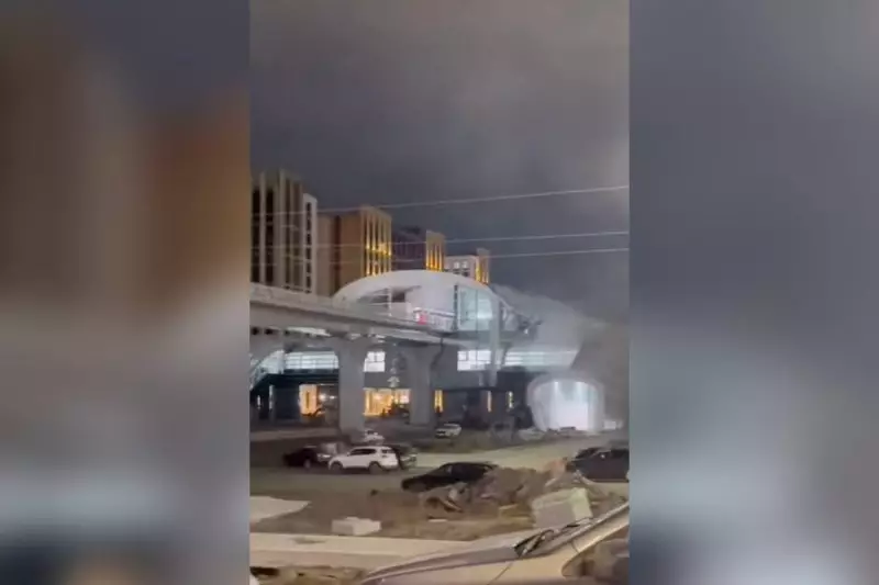 На строящейся станции LRT в Астане вспыхнул пожар