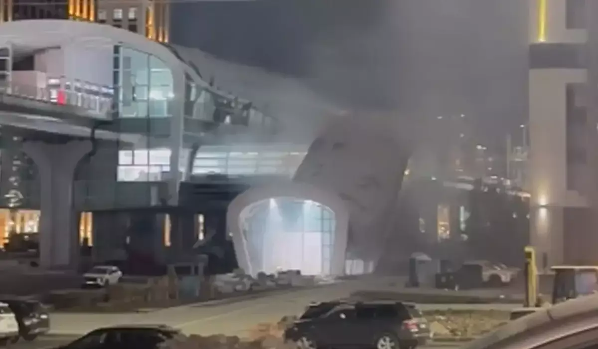 Пожар произошел на станции LRT в Астане