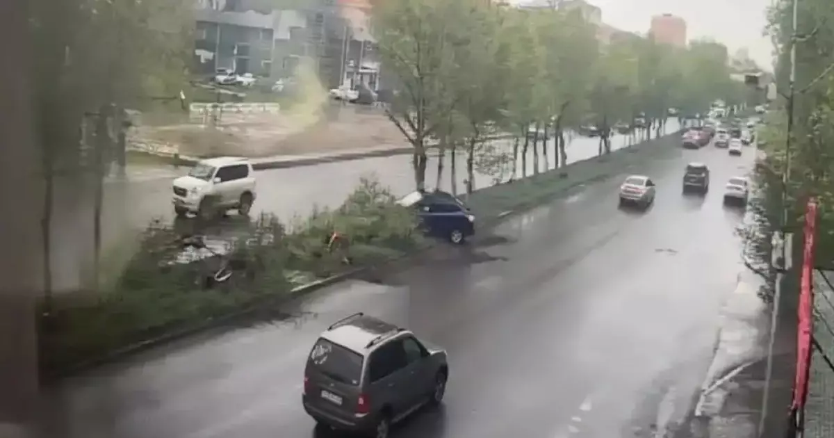  Көлік ағаштарды жайпап кеткен: 18 жастағы жүргізуші ауыр жол апатына түсті (ВИДЕО) 