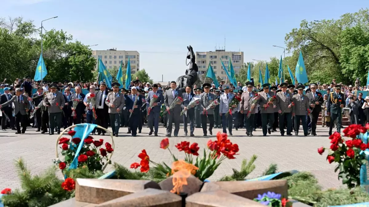 100 мың сарбаз аттанған өңір: Абай облысында Жеңіс күнін атап өтті