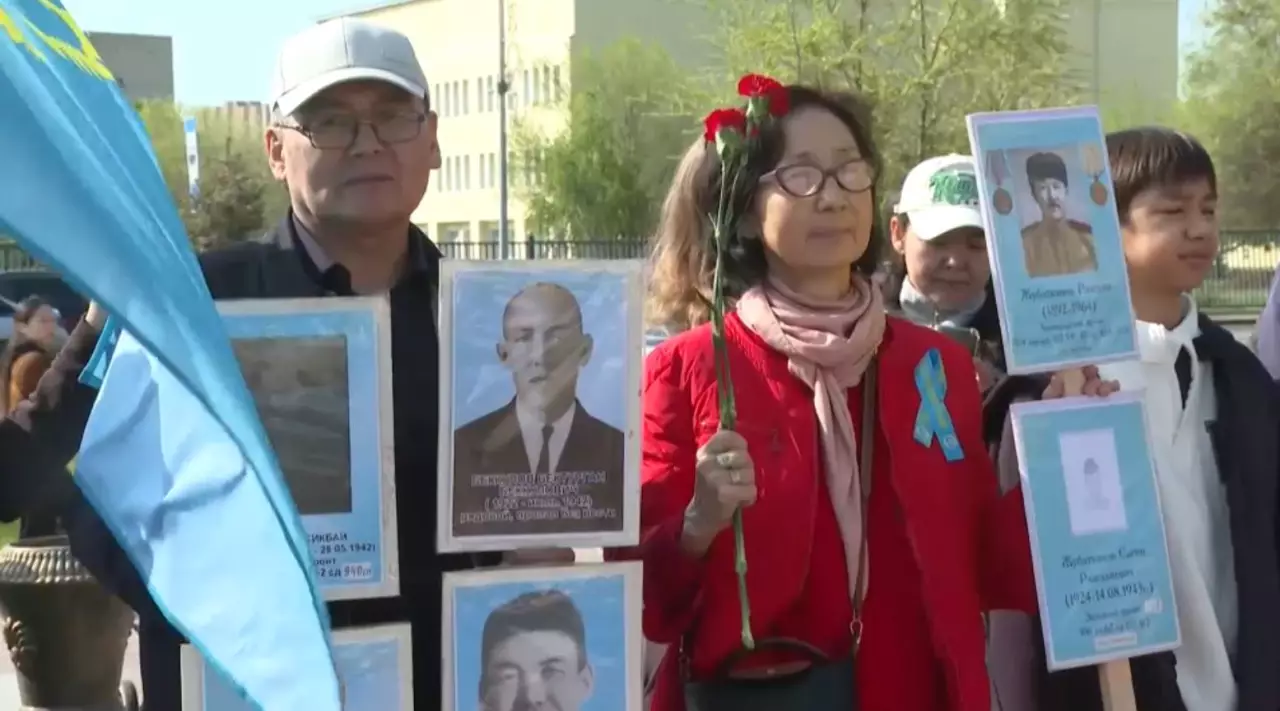 Ақтөбе облысында Жеңіс күніне орай азалы митинг өтті