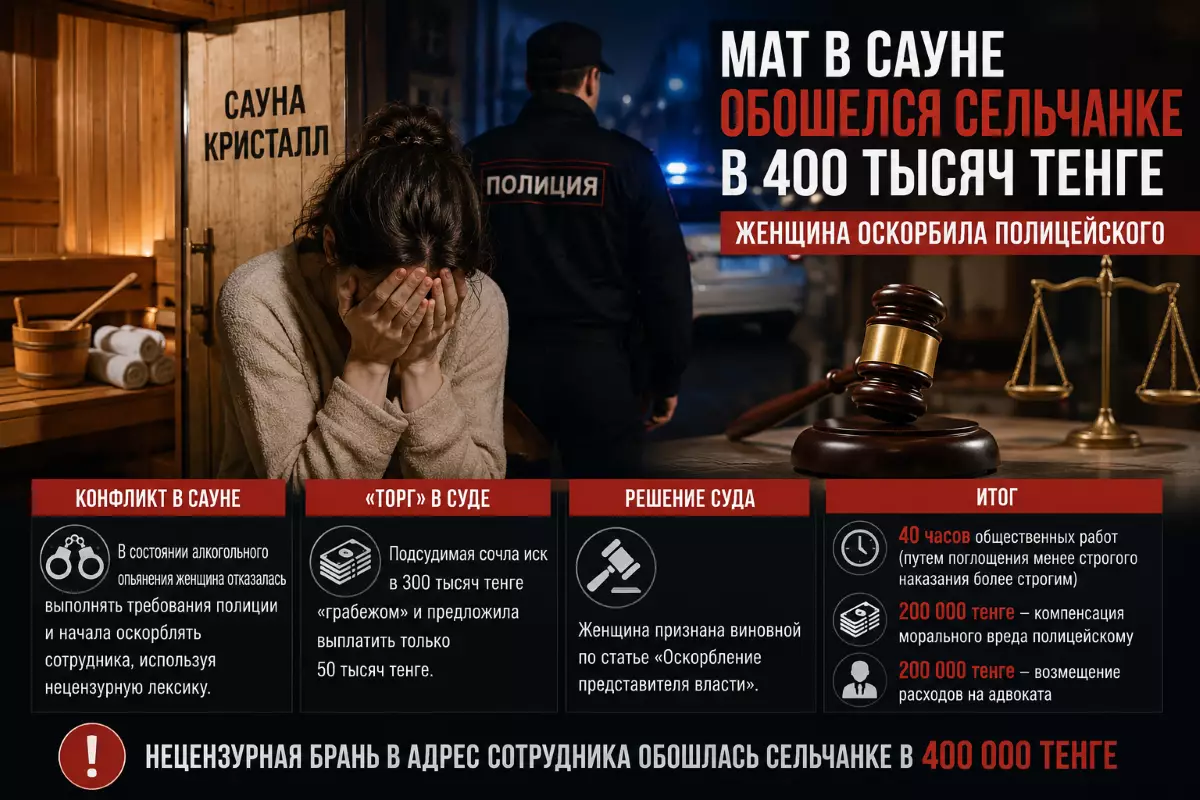 От врачей до полиции: жительница СКО накопила 500 часов общественных работ за скандалы