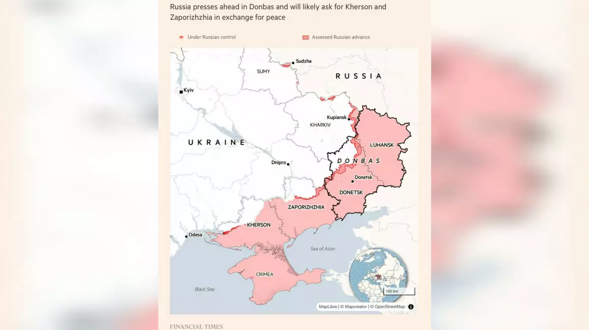 FT: Путин рассчитывает установить контроль над Донбассом к осени