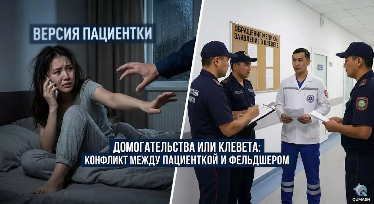 Скандал со скорой в Алматы: девушка заявила о домогательствах, медик — о клевете