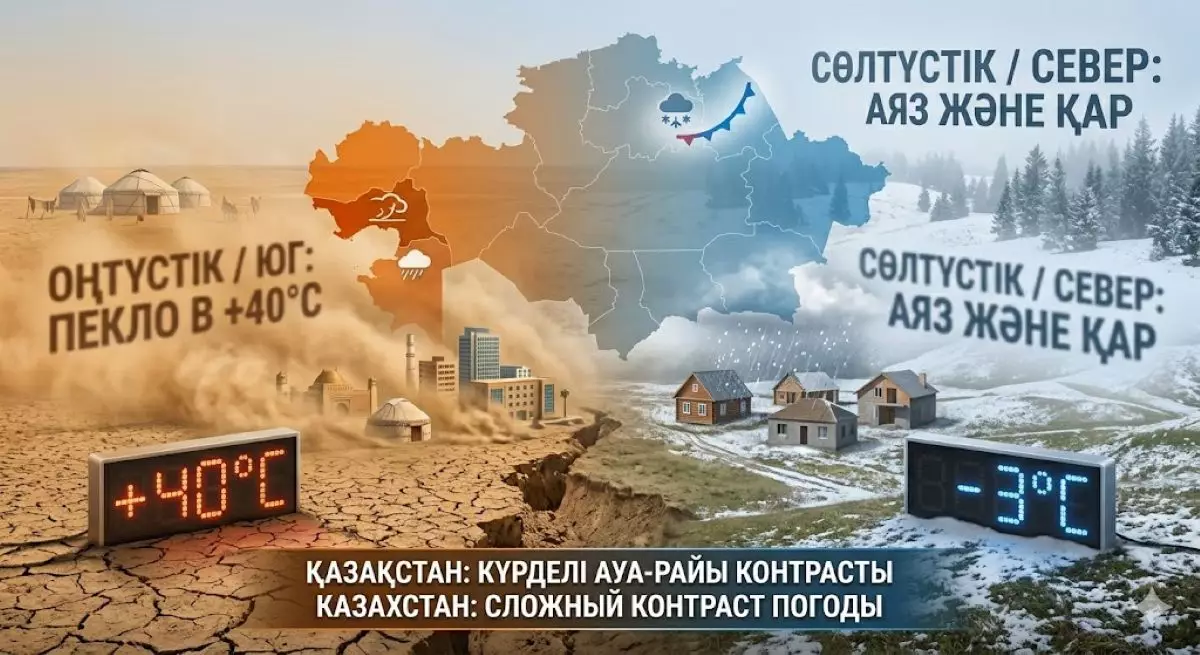 От заморозков до +40: прогноз погоды в Казахстане на ближайшие три дня