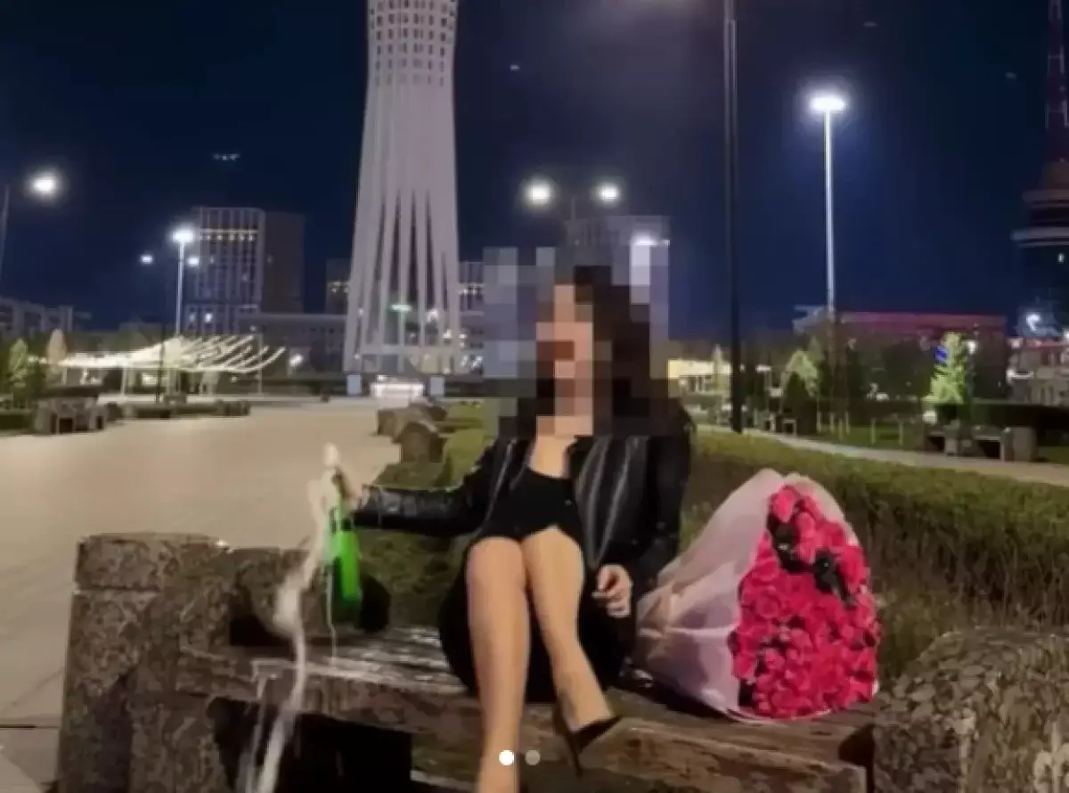 Блогер с шампанским у Байтерека отказалась от общественных работ