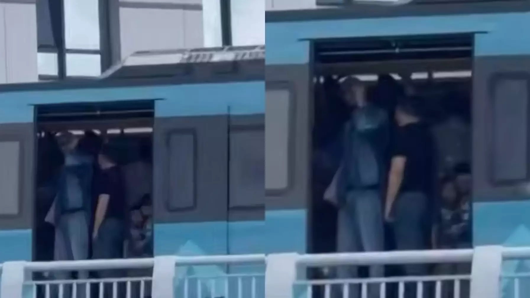 Астанада LRT жолаушылары шұғыл тежеу батырмасын басып, пойызды тоқтатып тастаған