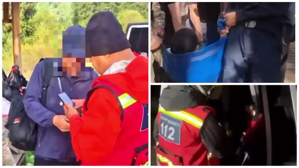 Таудан өз бетінше түсе алмаған туристерге құтқарушылар көмектесті