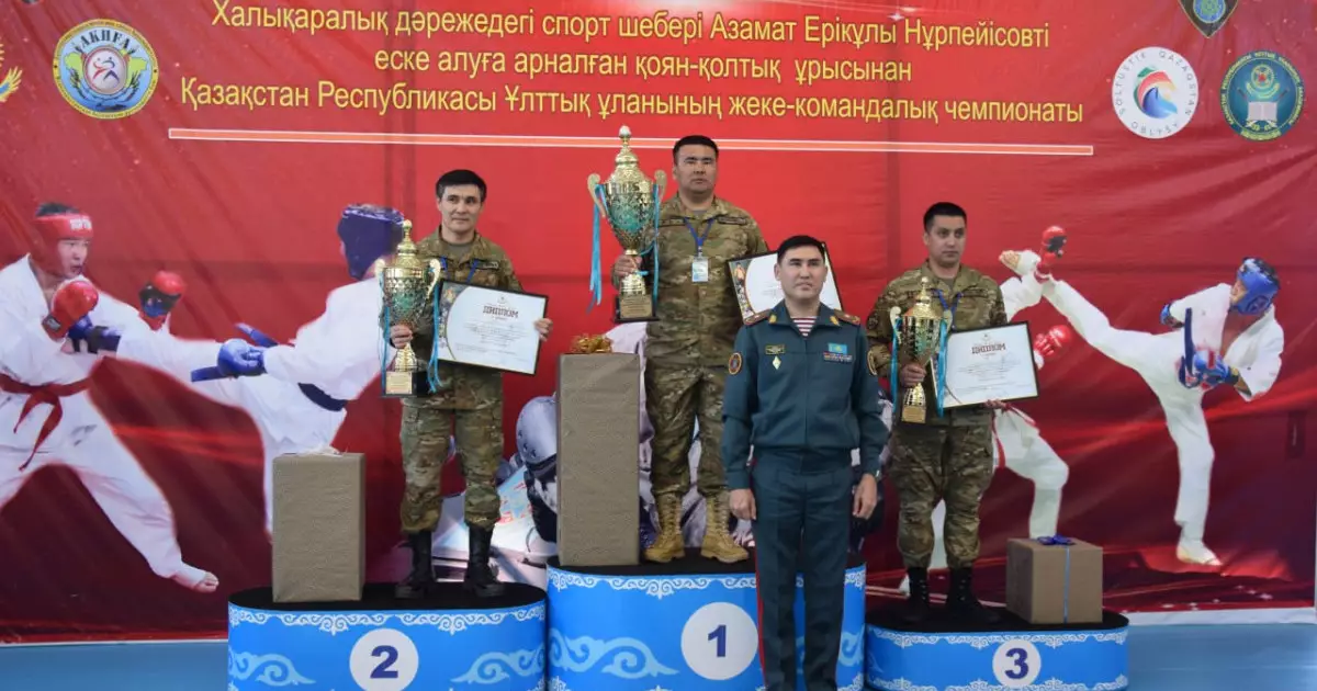  Ұлттық ұлан қызметкерлері арасында қоян-қолтық ұрыстан чемпионат өтті 