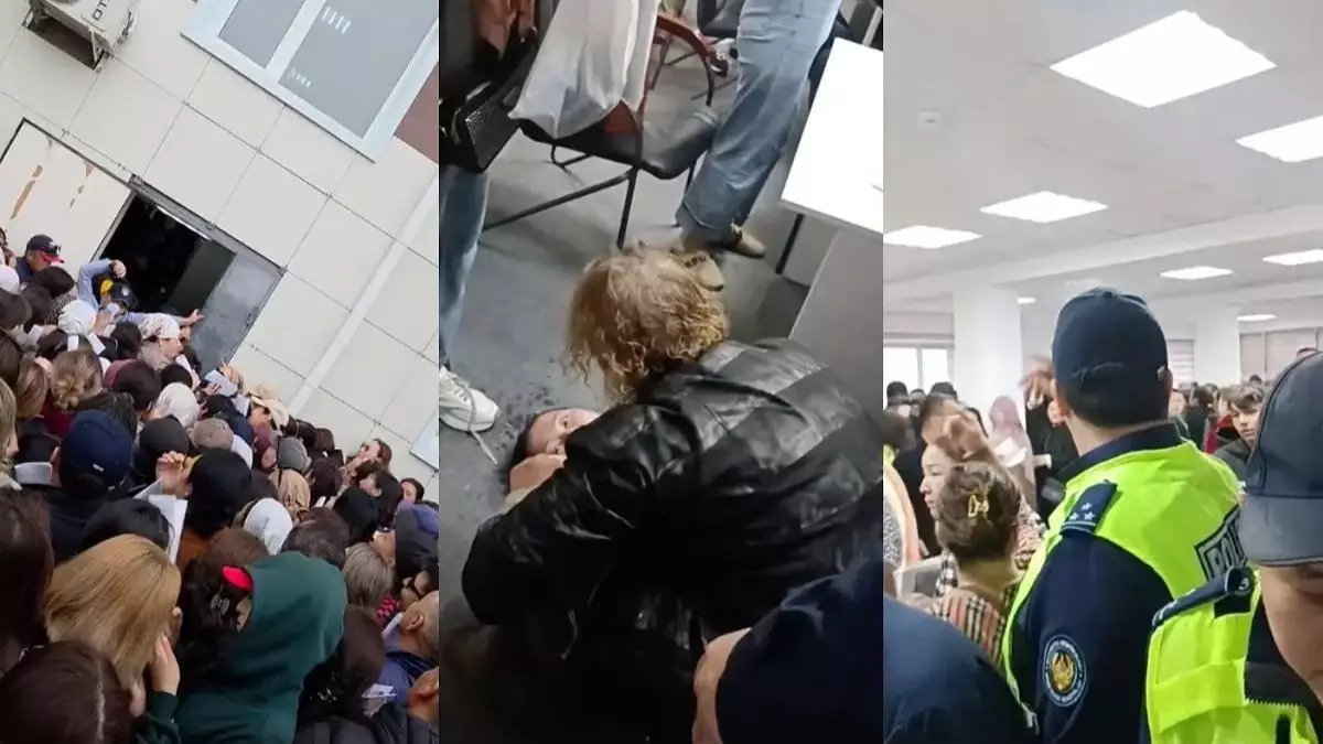 Жители Актау устроили давку в Доме молодежи из-за программы «Жасыл ел»