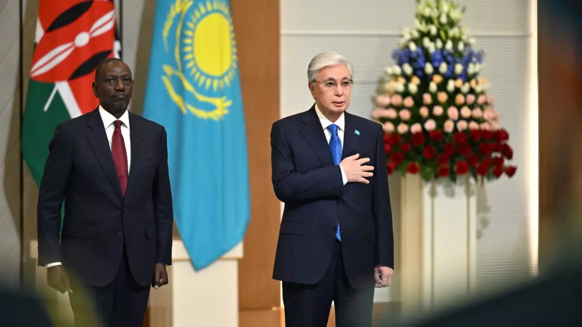 Токаев встретил президента Кении в Астане