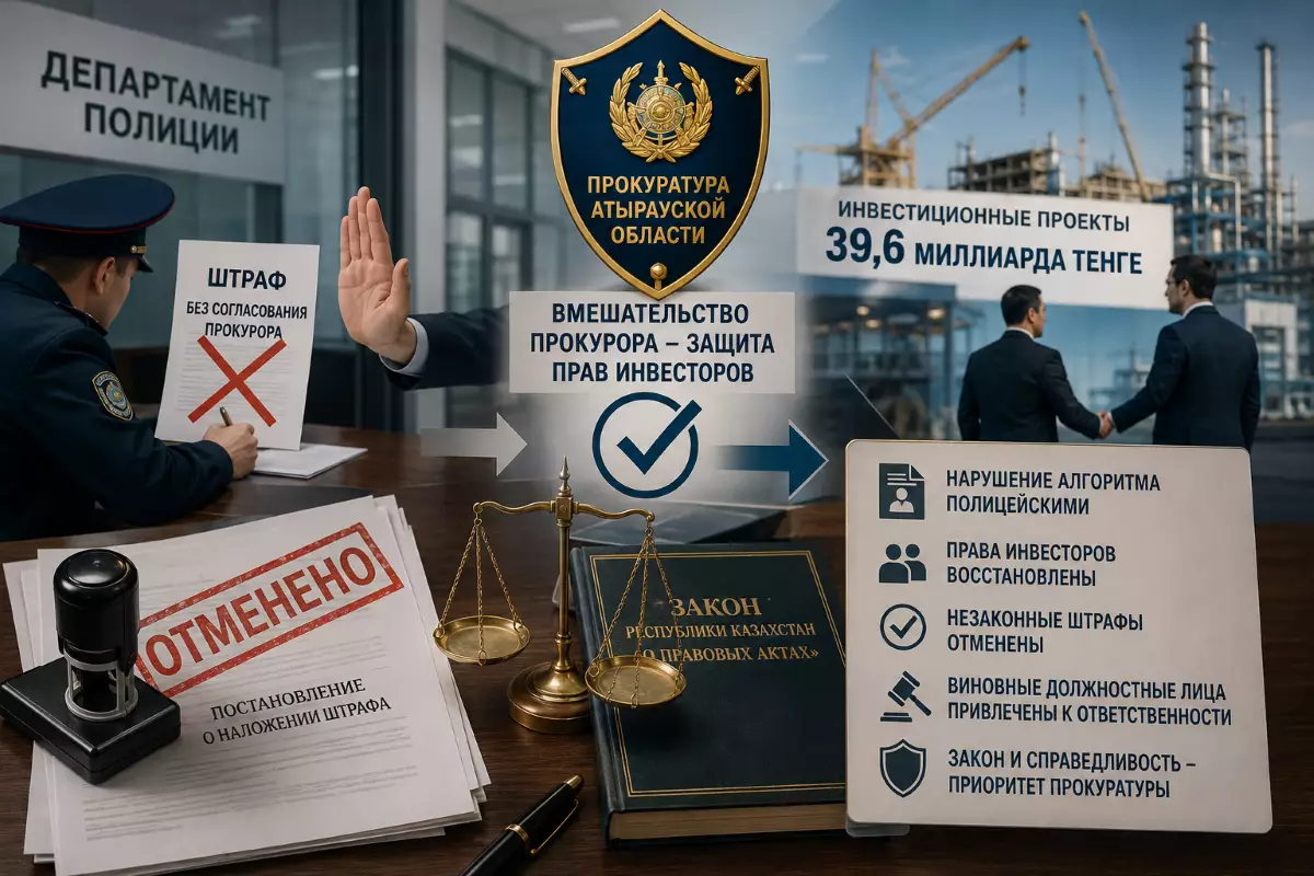 Полицейские незаконно оштрафовали инвесторов на 39 миллиардов тенге в Атырау
