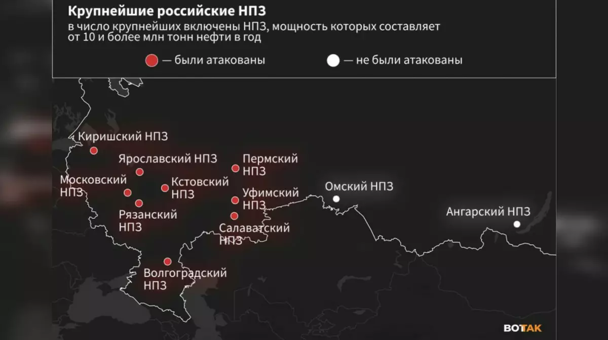 В европейской части России не осталось "целых" НПЗ: 158 ударов с начала войны