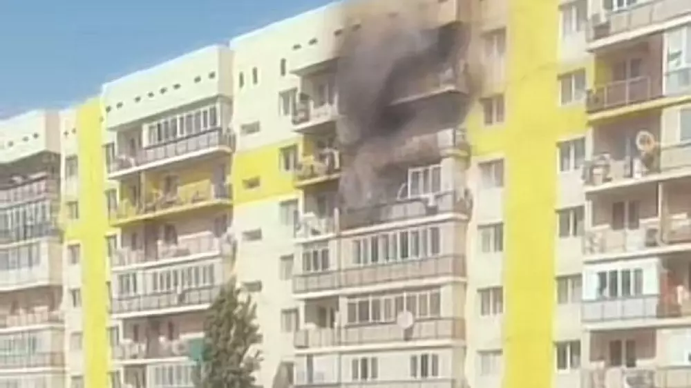 Алматы облысында “Асыл арман“ тұрғын үй кешеніндегі өрт видеоға түсіп қалды