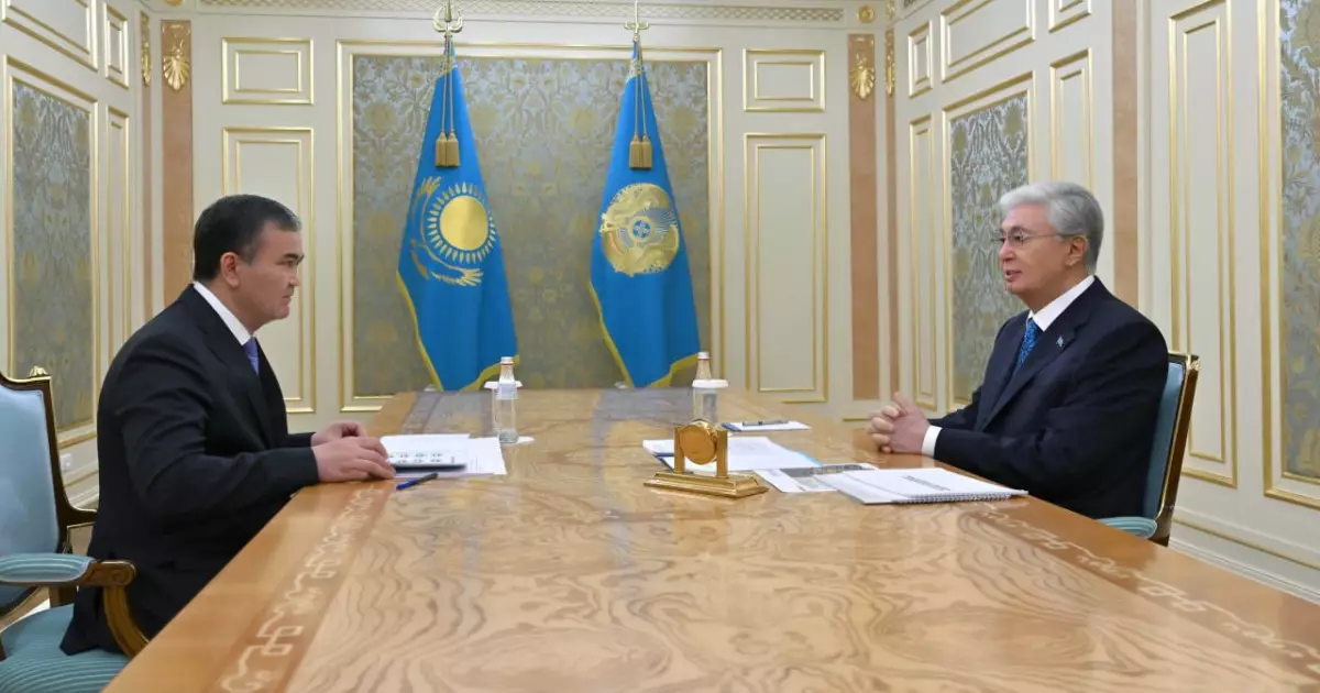   Қасым-Жомарт Тоқаев Астана қаласының әкімі Жеңіс Қасымбекті қабылдады   