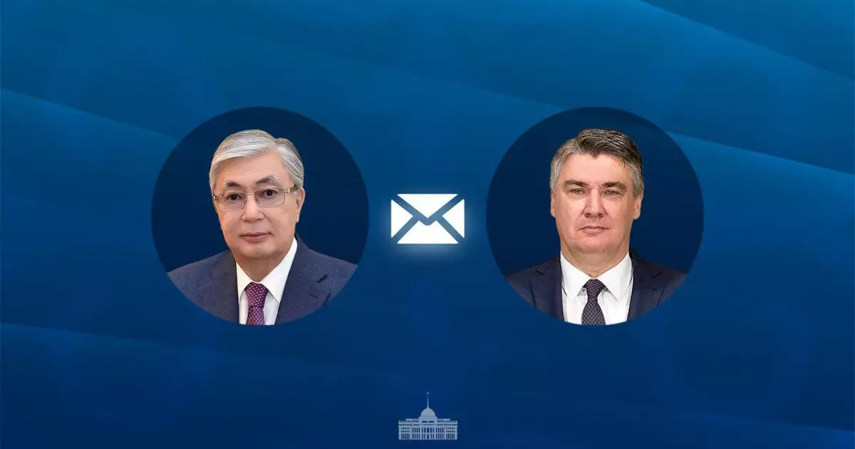 Мемлекет басшысы Хорватия Президентіне құттықтау жеделхатын жолдады 