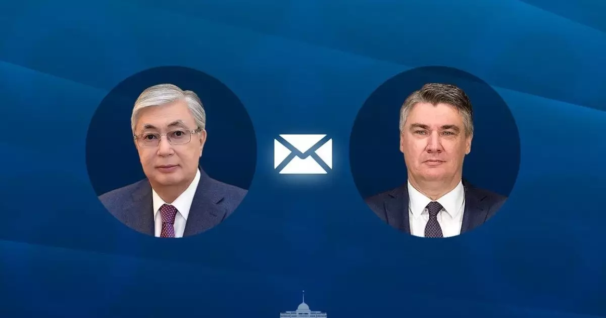  Тоқаев Хорватия Президентін Мемлекеттілік күнімен құттықтады 