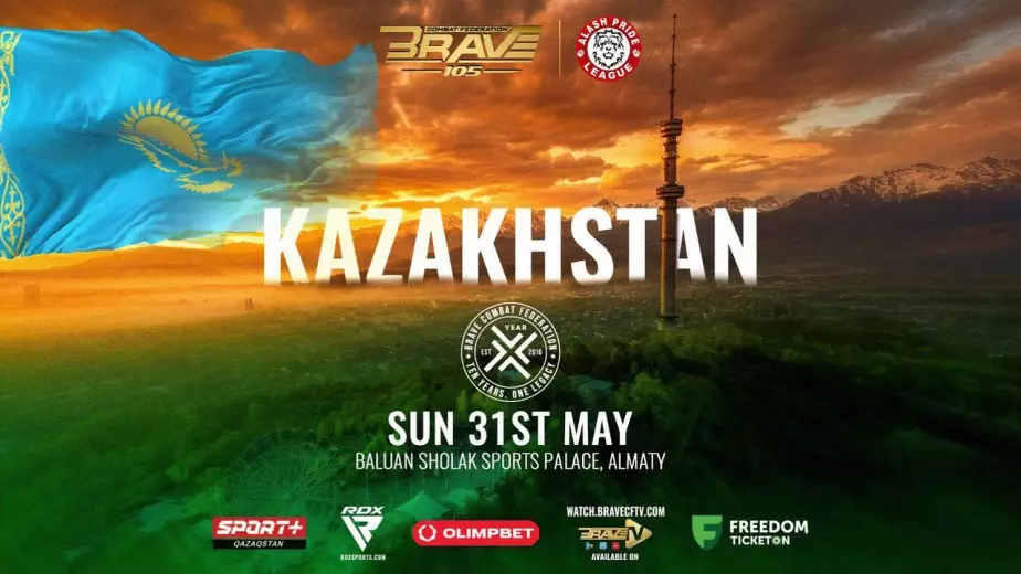 Прямая трансляция турнира Brave CF 105 и Alash Pride 123: кард, время начала и где смотреть