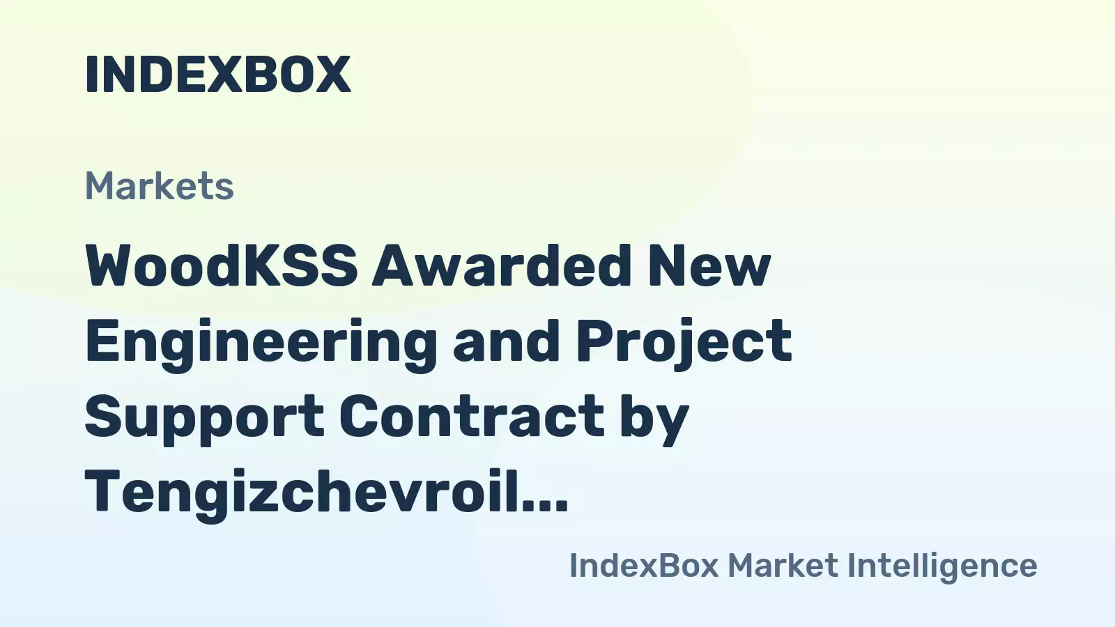 WoodKSS получила новый контракт на инженерное и проектное сопровождение от Тенгизшевройл в Казахстане.